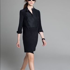 Emerson Fry Black Silk Shirt Dress | Size XS